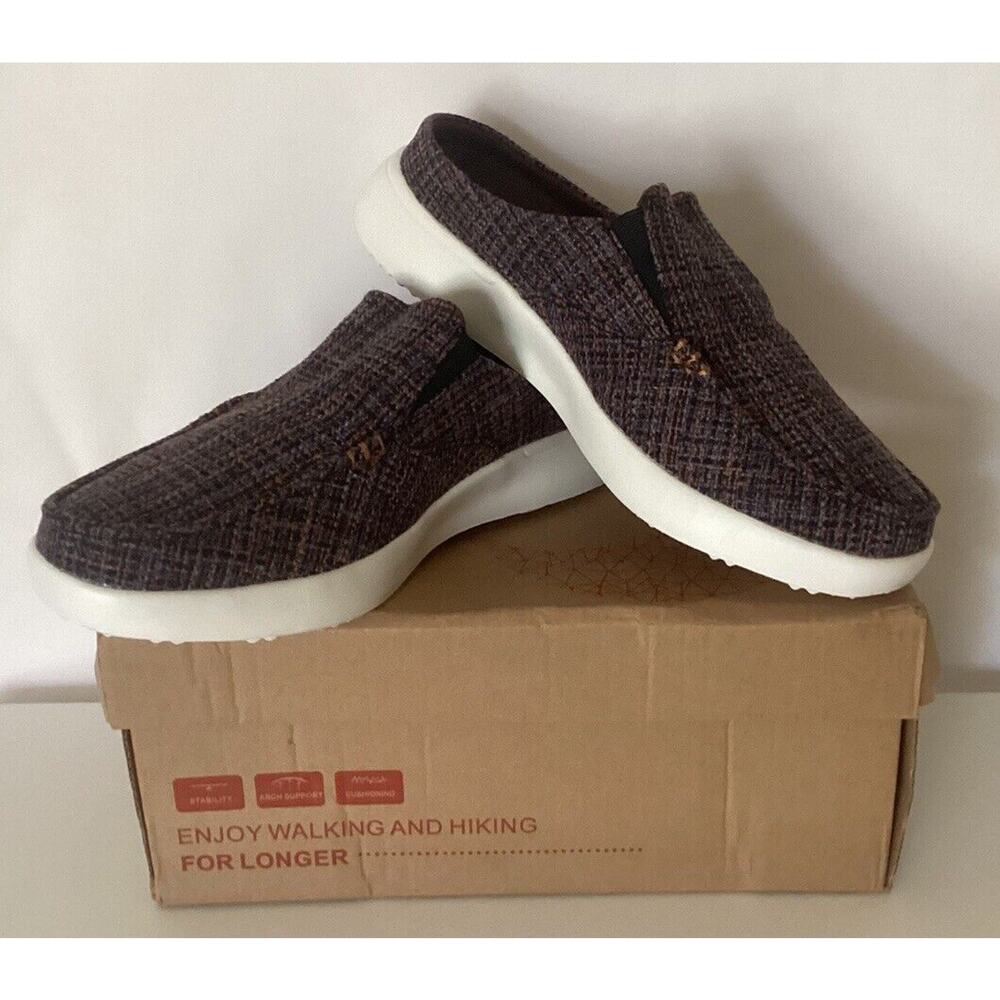 OrthoComfoot Woman’s Slip-ons,Plantar Fasciitis, Foot & Heel Pain Relief Sz. 8 - Picture 1 of 8